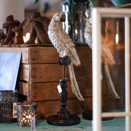 Papegoja creme/silver