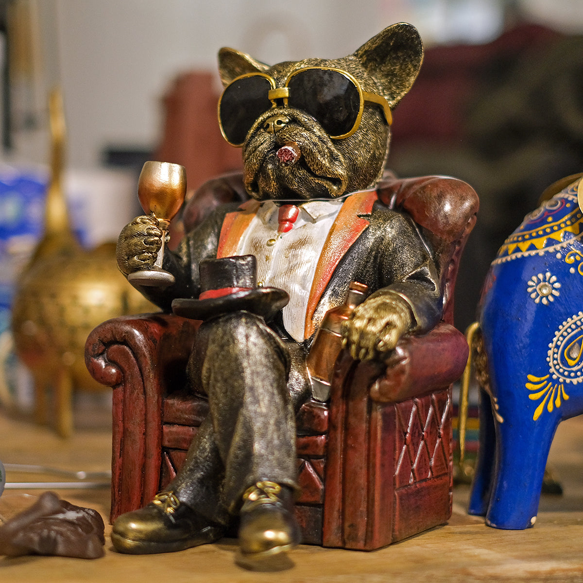 Figur hund gentleman