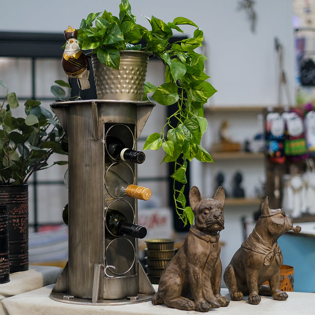 Vinställ med industriell känsla