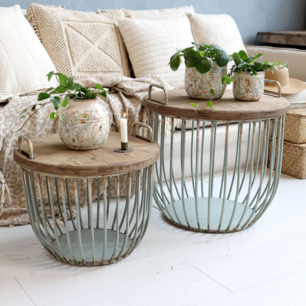 Soffbord med förvaring (set) grå