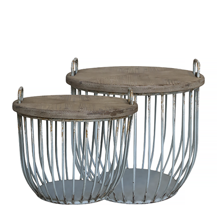 Soffbord med förvaring (set) grå