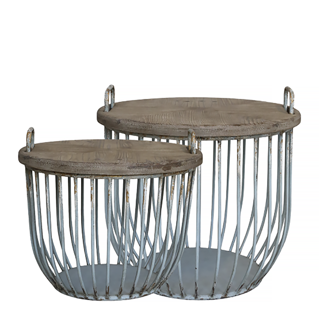 Soffbord med förvaring (set) grå