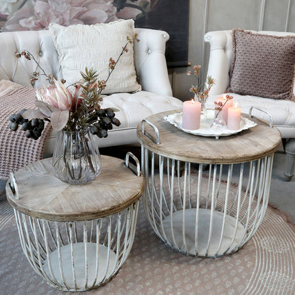 Soffbord med förvaring (set) vit