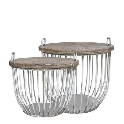 Soffbord med förvaring (set) vit