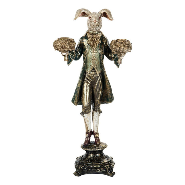 Ljusstake kanin mörkgrön