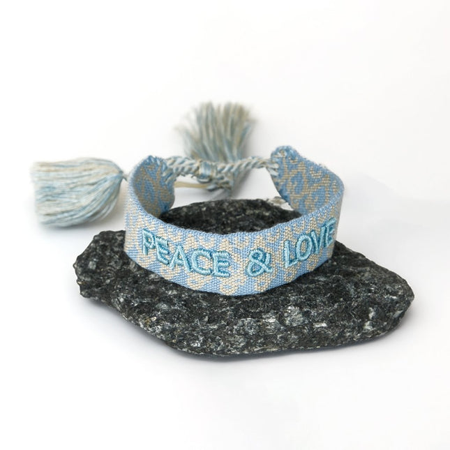 Boho-armband: Peace & love