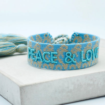 Boho-armband: Peace & love