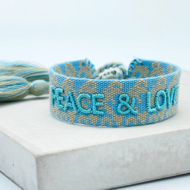 Boho-armband: Peace & love