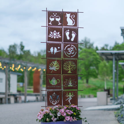 Rostig skylt till armeringsnät - fötter