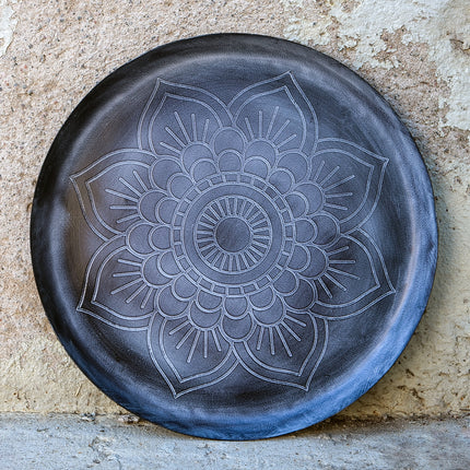 Fat mandala svart-vit