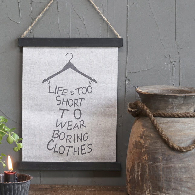 Textilhänge: Life is too short
