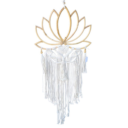 Makramé lotus-blomma