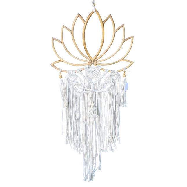 Makramé lotus-blomma