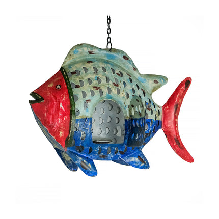 Hängande fisklykta i plåt