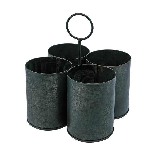 Fyra burkar med handtag