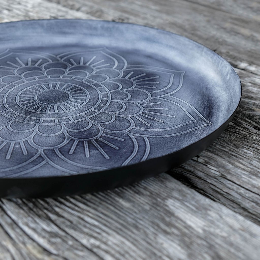 Fat mandala svart-vit