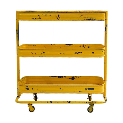 Rullvagn vintage gul