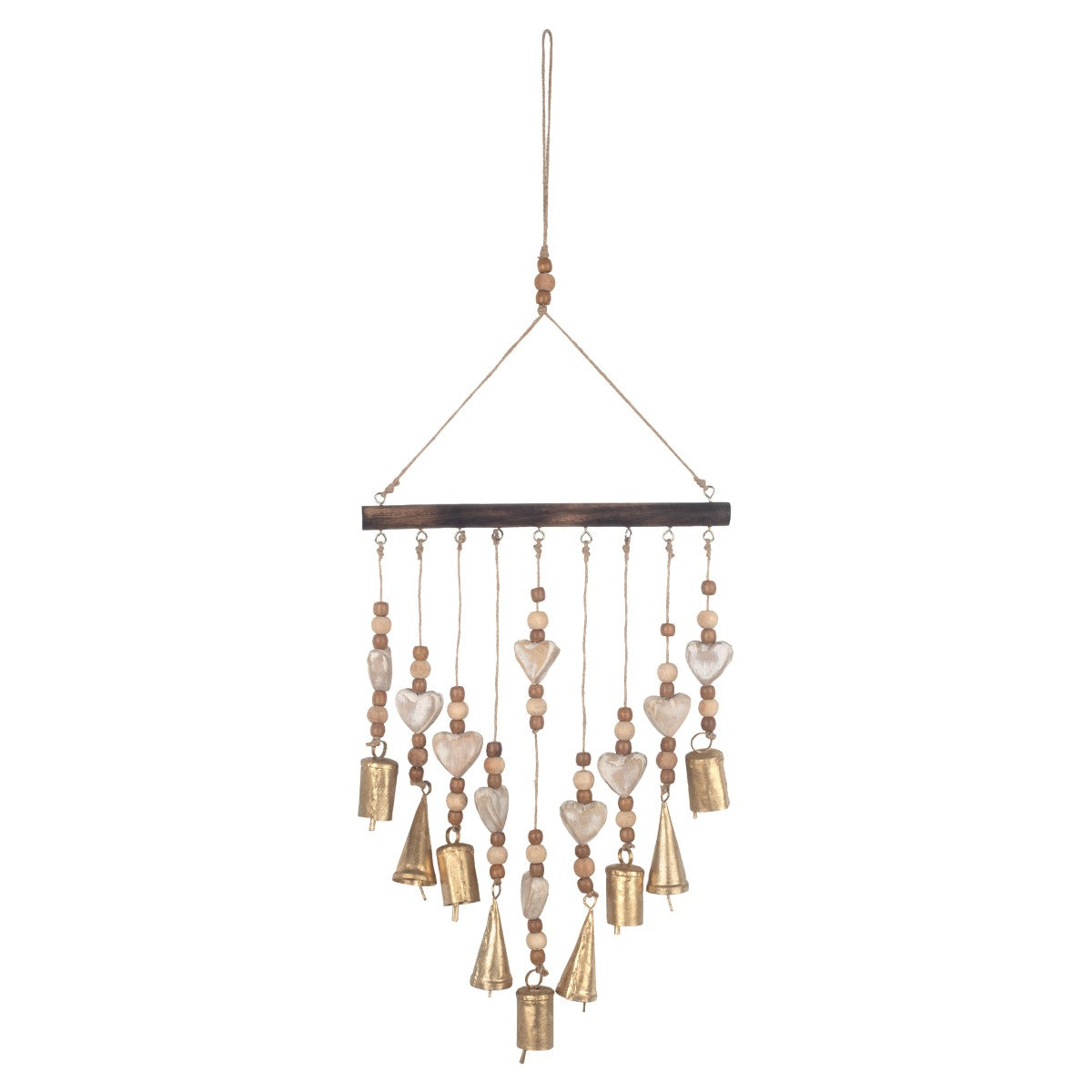 Boho-hänge hjärta och bjällror
