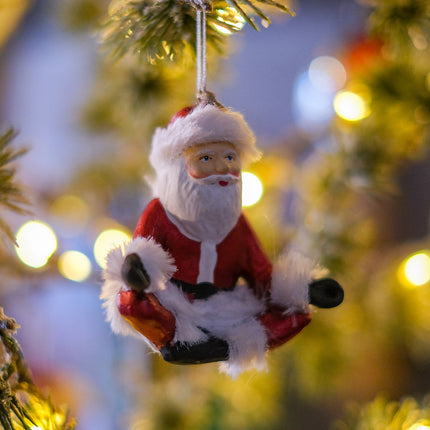 Julgranshänge yoga-tomtar (set)