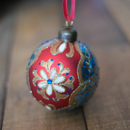 Julkula röd och blå