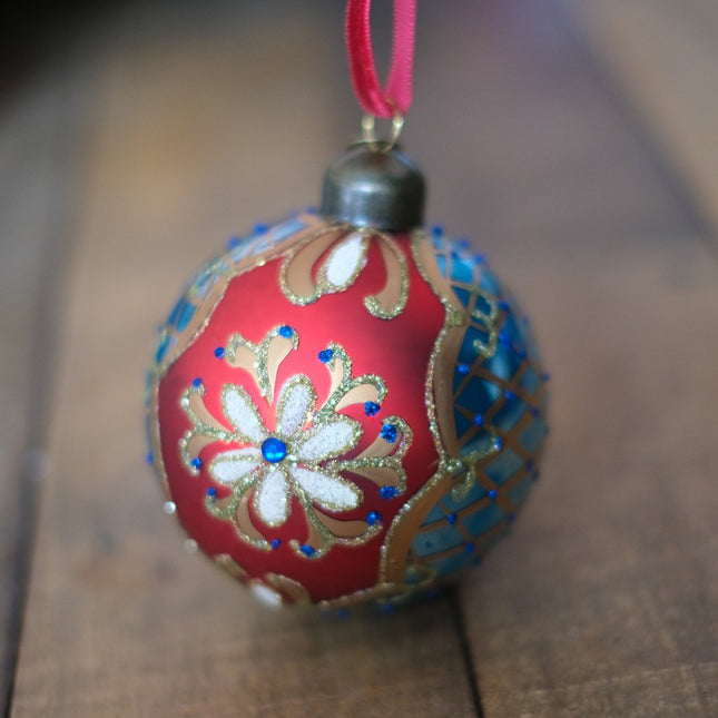 Julkula röd och blå