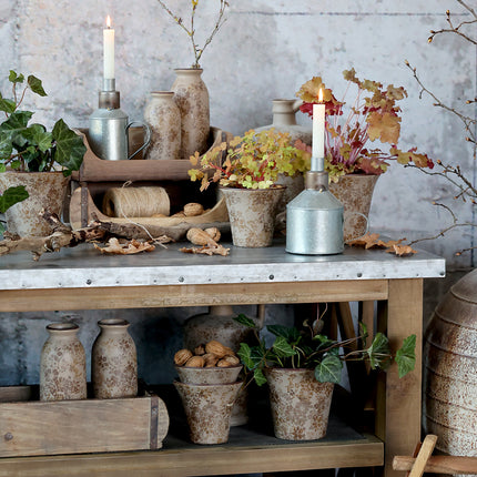 Köksö på hjul med zinkskiva