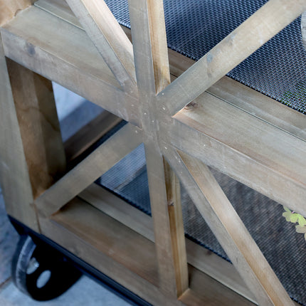 Köksö på hjul med zinkskiva