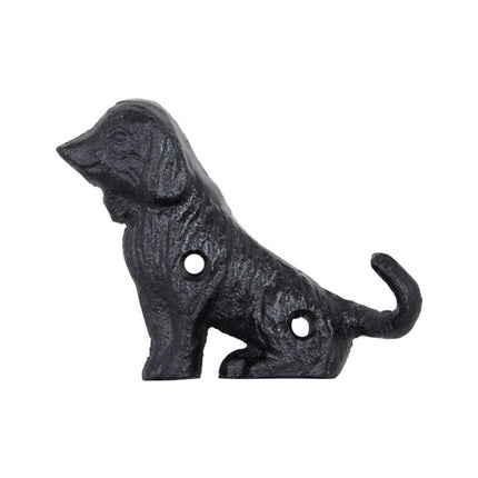 Gjutjärnskrok sittande hund