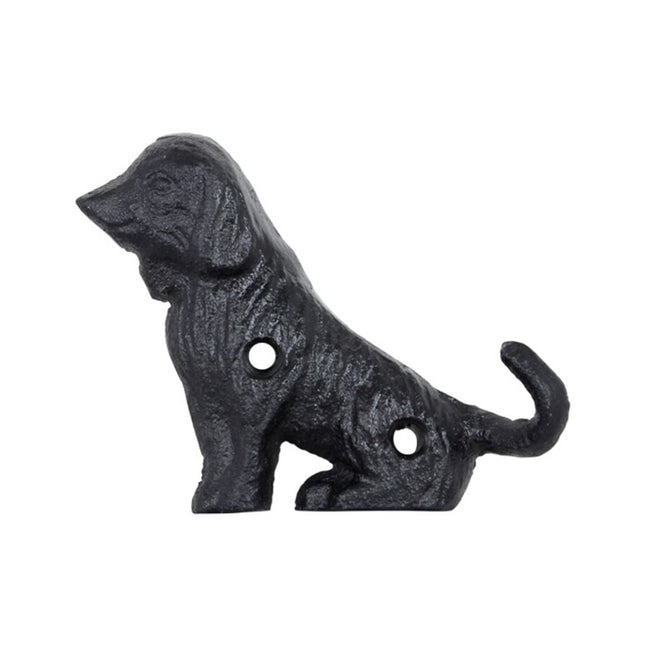 Gjutjärnskrok sittande hund