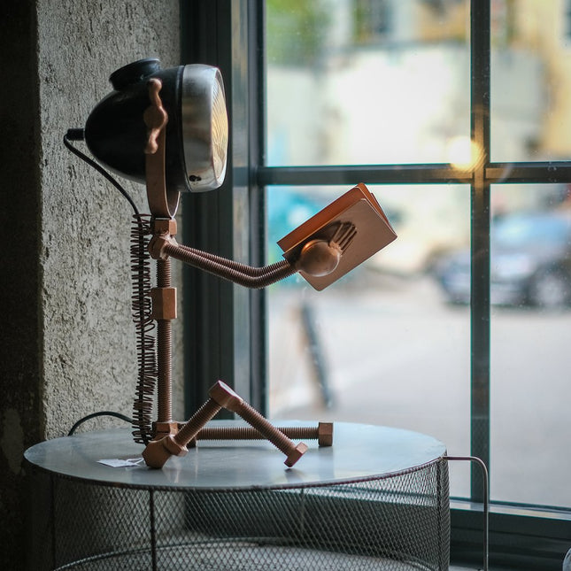 Metallampa - läsare