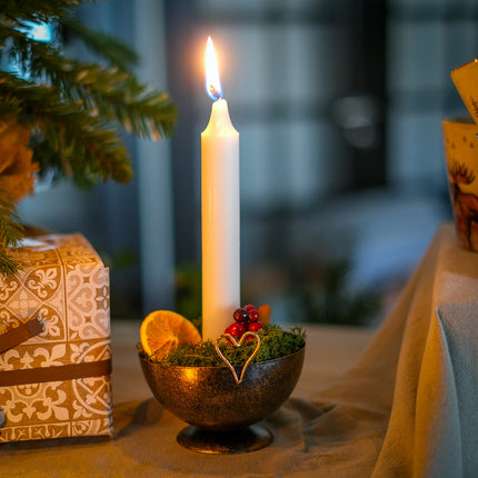 Ljusstake skål med hjärta