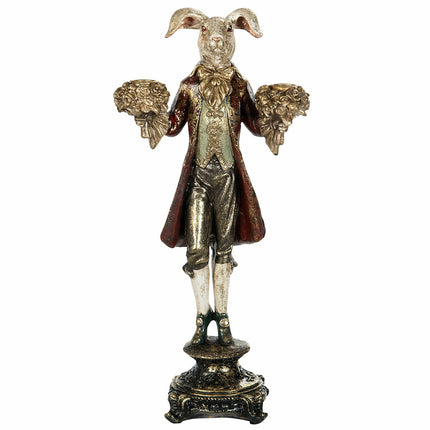 Ljusstake kanin mörkröd