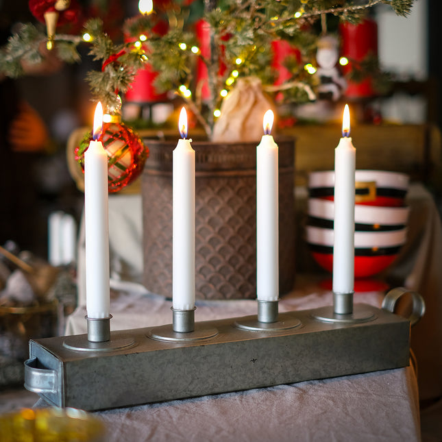 Ljusstake för fyra ljus med förvaring