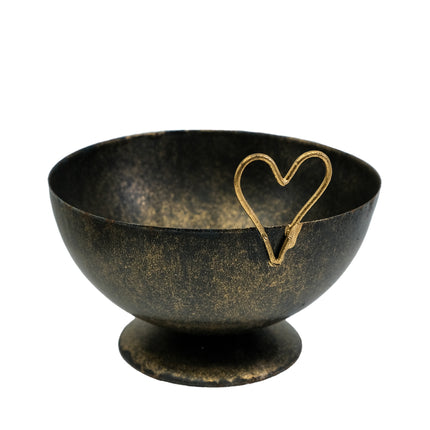 Ljusstake skål med hjärta