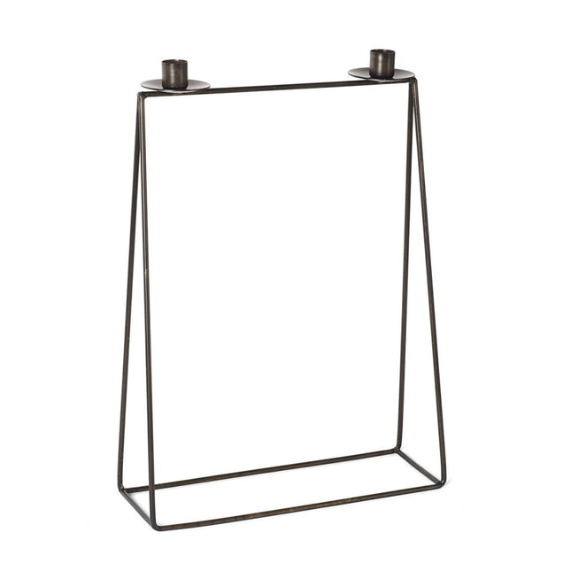 Ljusstake stativ två ljus