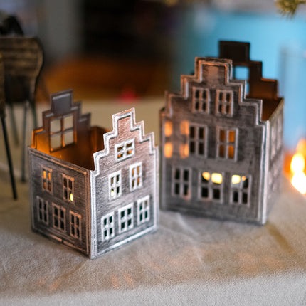 Ljushus i metall - trappstegstak