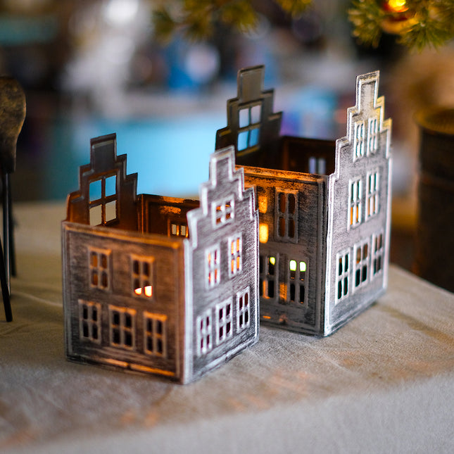 Ljushus i metall - trappstegstak