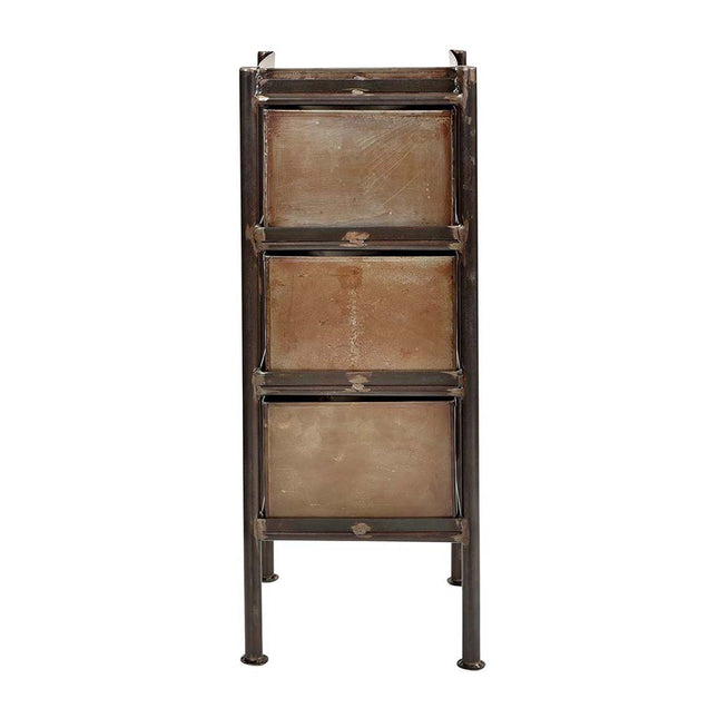 Metallbyrå med tre lådor