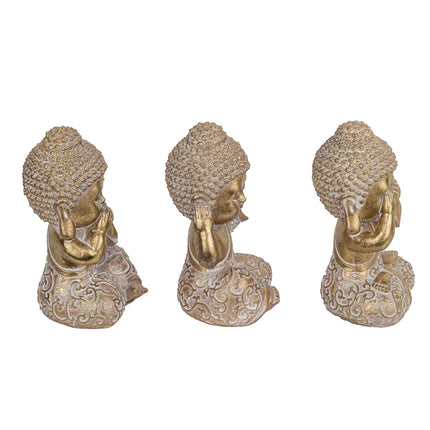 Mini-Buddha guld (set om 3)