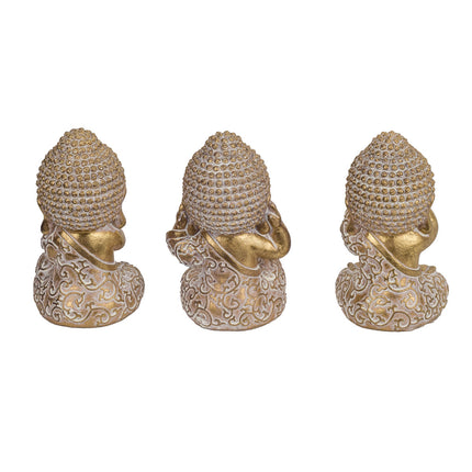 Mini-Buddha guld (set om 3)