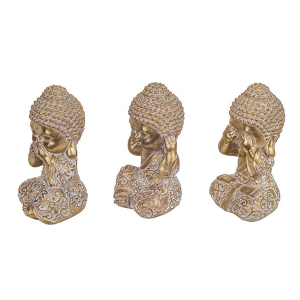 Mini-Buddha guld (set om 3)