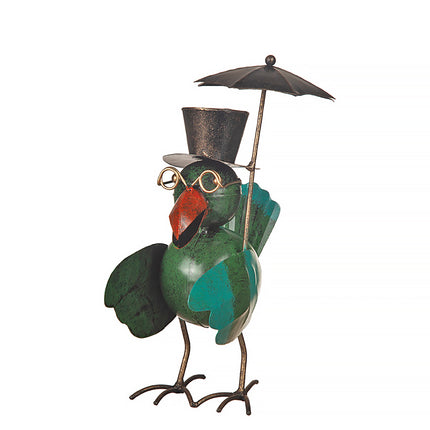 Plåtfågel med paraply