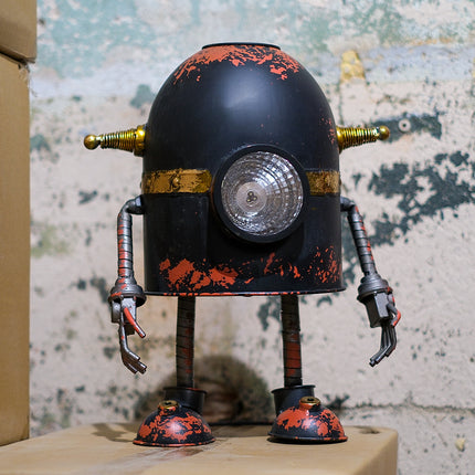 MT-01 Mortimer - Svart robot med solcellslampa