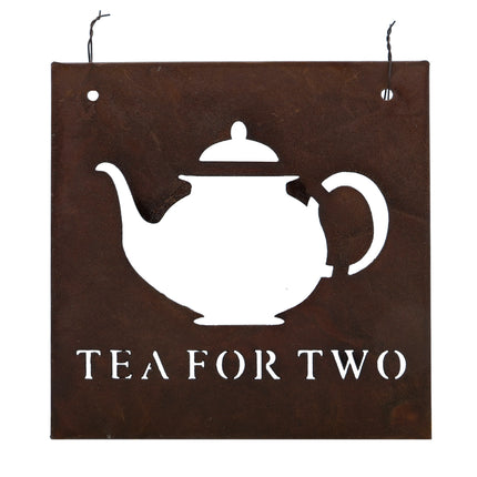 Rostig skylt till armeringsnät - tea for two