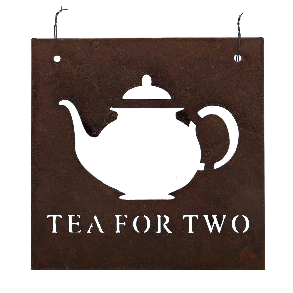 Rostig skylt till armeringsnät - tea for two