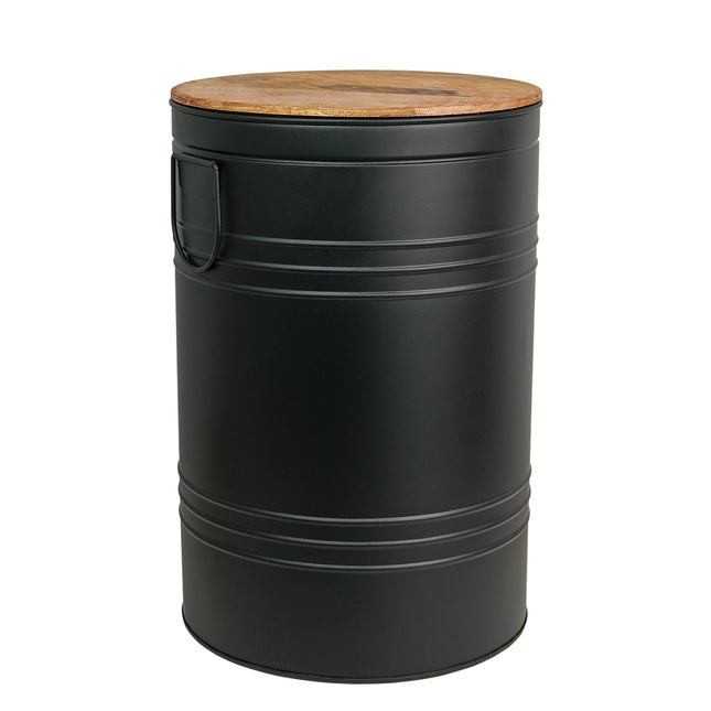 Metallpall med förvaring