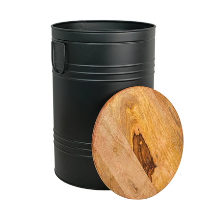 Metallpall med förvaring