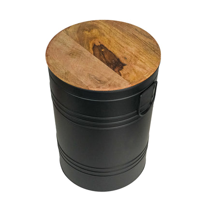 Metallpall med förvaring