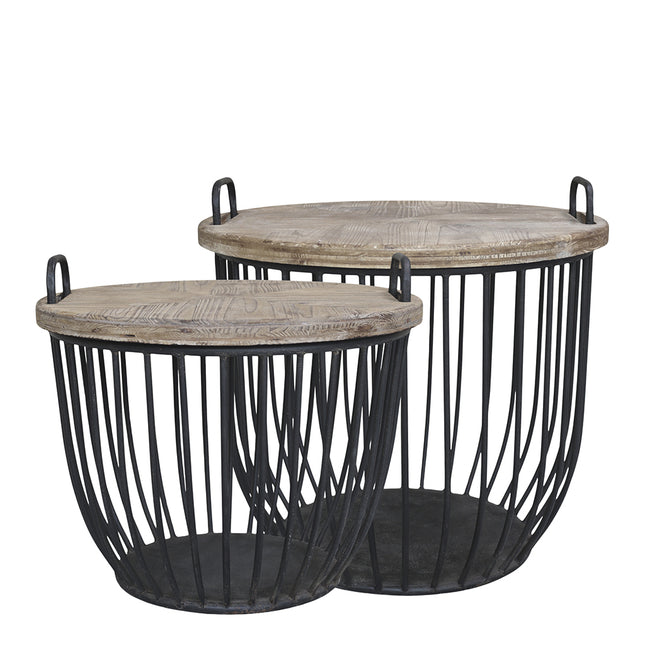 Soffbord med förvaring (set) svart