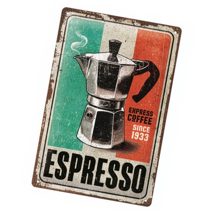 Skylt: Espresso